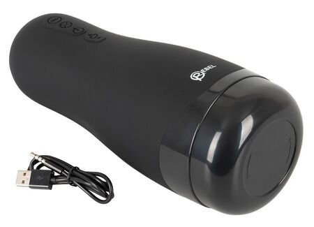 Черный вибромастурбатор с подогревом Masturbator with 3 Functions